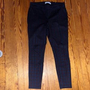 Plaid legging trousers